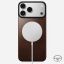 Nomad Magnetic Leather Back (Horween) for iPhone 18 Pro Max/17 Pro Max Rustic Brown