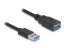 DeLock USB 5 Gbps Coiled Cable Type-A male to Type-A female 0,4 to 0,6m Black