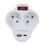 Esperanza ELK311W electrical socket splitter with switch White
