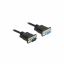 DeLock RS-232 Cable Serial D-Sub9 male to female with narrow plug housing 0,5m Black