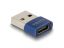 DeLock USB 2.0 Adapter USB Type-A male to USB Type-C female Blue