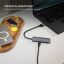 FIXED 4 portos USB-HUB, sötétszürke
