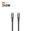 FIXED USB-C/USB-C PD 3.1 USB4 Gen3 40Gbps 8K60Hz 240W kábel, 0,35m fekete