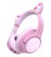 PowerLocus Bobo macskafüles Bluetooth fejhallgató gyerekeknek, rózsaszín