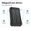 Logilink Solar LED Light 10000 mAh Power Bank Black/Orange
