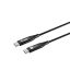 EQuip USB4 Ultra Slim Cable USB-C Male to USB-C Male 1.2m 40Gbps PD 3.1 240W 8K/60Hz Thunderbolt 3/4 Compatible Black