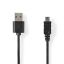 Nedis USB-A to MiniUSB Cable 2m Black