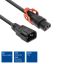 ACT Powercord C13 IEC Lock+ - C14 2m Black