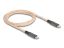 DeLock USB 2.0 Cable USB Type-C male to male PD 3.0 100W with RGB illumination 1,2m Transparent