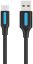 Vention USB-A 2.0/M to USB-C/M cable 0,25m Black