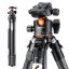 K&F Concept A254C4+BH-35L Carbon Fiber Travel Tripod Black