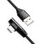 Logilink USB 2.0 Type-C cable C/M (90°) to USB-A/M 0,3m Black