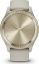 Garmin Vivomove Trend Cream Gold Stainless Steel Bezel with French Gray Case and Silicone Band