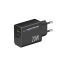 Esperanza Quich Power Charger 20W USB-C PD 20W / USB-A QC 3.0 18W Black