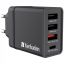 Verbatim 30W 4-Port USB Wall Charger Black