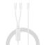 Belkin Braided USB-C to Dual USB-C Cable 1,5m White