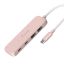 j5create Eco-Friendly USB-C to 4-Port Type-C & Type-A Gen 2 Hub Misty Rose