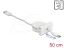 DeLock USB 2.0 Retractable Cable USB Type-A to USB Type-C 0,5m White