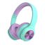 PowerLocus PLED Bluetooth fejhallgató gyerekeknek, kékeszöld/lila