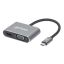 Manhattan USB-C to HDMI & VGA 4-in-1 Docking Converter with Power Delivery Space Gray