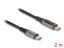 DeLock USB-C to USB-C male/male cable 2m Black