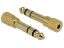 DeLock Adapter Stereo plug 6.35 mm > Stereo jack 3.5 mm 3 pin metal