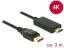 DeLock DisplayPort 1.2 male > High Speed HDMI-A male passive 4K 3m cable Black