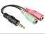 DeLock Headset Adapter 1 x 3.5mm 4 pin Stereo jack male > 2 x 3.5mm 3 pin Stereo jack female 