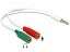DeLock Headset Adapter 1x 3.5mm 4 pin Stereo jack male > 2x 3.5mm 3 pin Stereo jack female