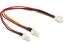 DeLock Molex 3 pin female > 2 x Molex 3 pin male (fan) 22cm