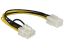 DeLock Power Cable PCI Express 6 pin female > PCI Express 8 pin male 20cm