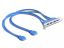 DeLock Slot bracket USB 3.0 pin header 19 pin 2 x internal > 4 x USB 3.0-A female external