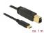 DeLock USB 3.1 Gen 2 (10 Gbps) cable Type-C to Type-B 1m