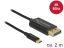 DeLock USB cable Type-C to DisplayPort (DP Alt Mode) 4K 60 Hz 2m coaxial