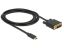 DeLock USB Type-C male > DVI-D (Single Link) male (DP Alt Mode) 4K 30 Hz 2m Black